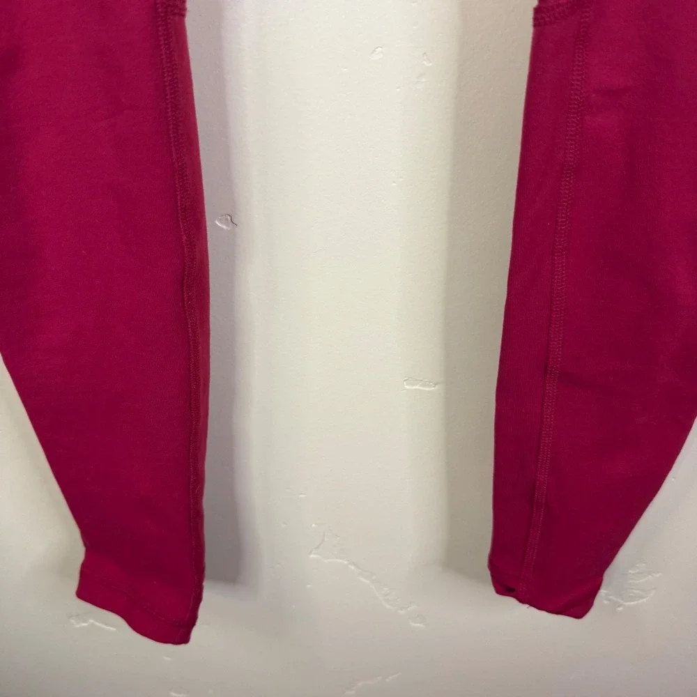 ALO YOGA West Coast Yoga‎ High Waist Leggings Mesh Panel Active Bright Red SZ XS